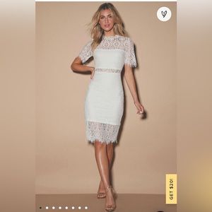 White Lace Dress, never worn! perfect for any occasion!